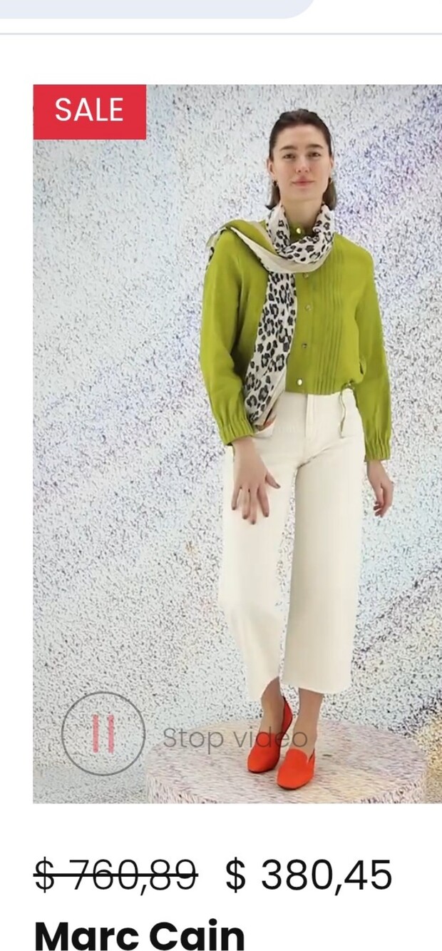 Marc Cain Bright Lime Green Ribbed Button Cardigan Size N6
